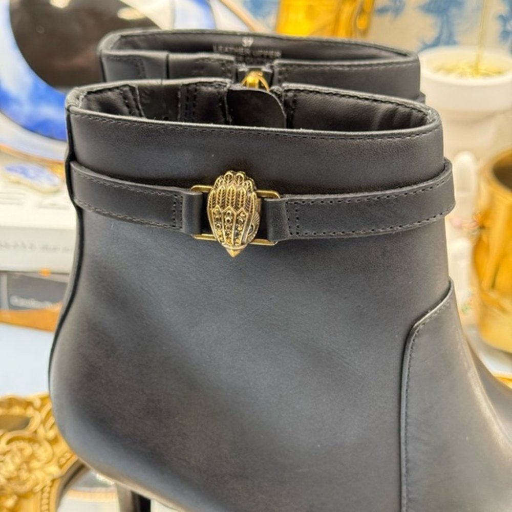 🆕 KURT GEIGER LONDON 🧿 NWOT Kensington Flexi Woven Leather Ankle Boots, Sz 7 - Picture 7 of 16